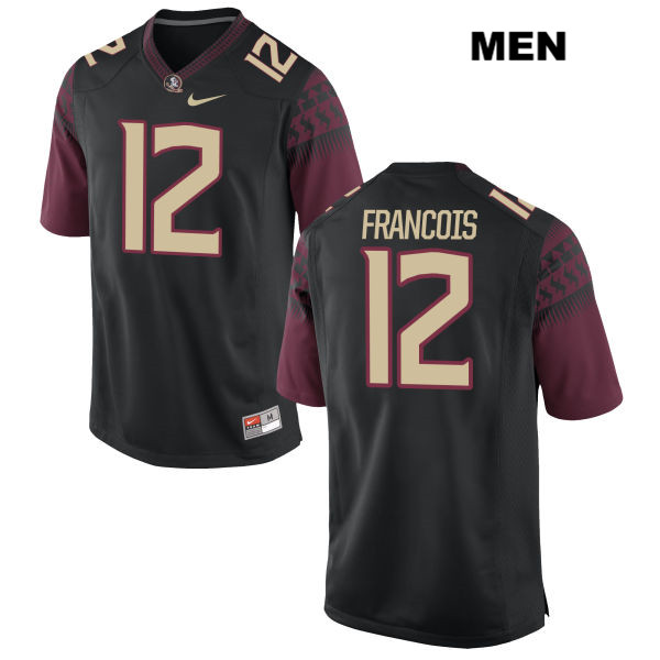 Men's NCAA Nike Florida State Seminoles #12 Deondre Francois College Black Stitched Authentic Football Jersey GWD4469DU